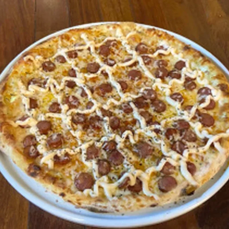 Linguiça Portuguesa com Catupiry e Alho Frito